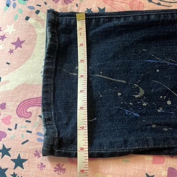 Seven7 Dark Wash Paint Splatter Jeans - Picture 13 of 16